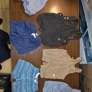 Carter's Blue Striped Baby Overalls